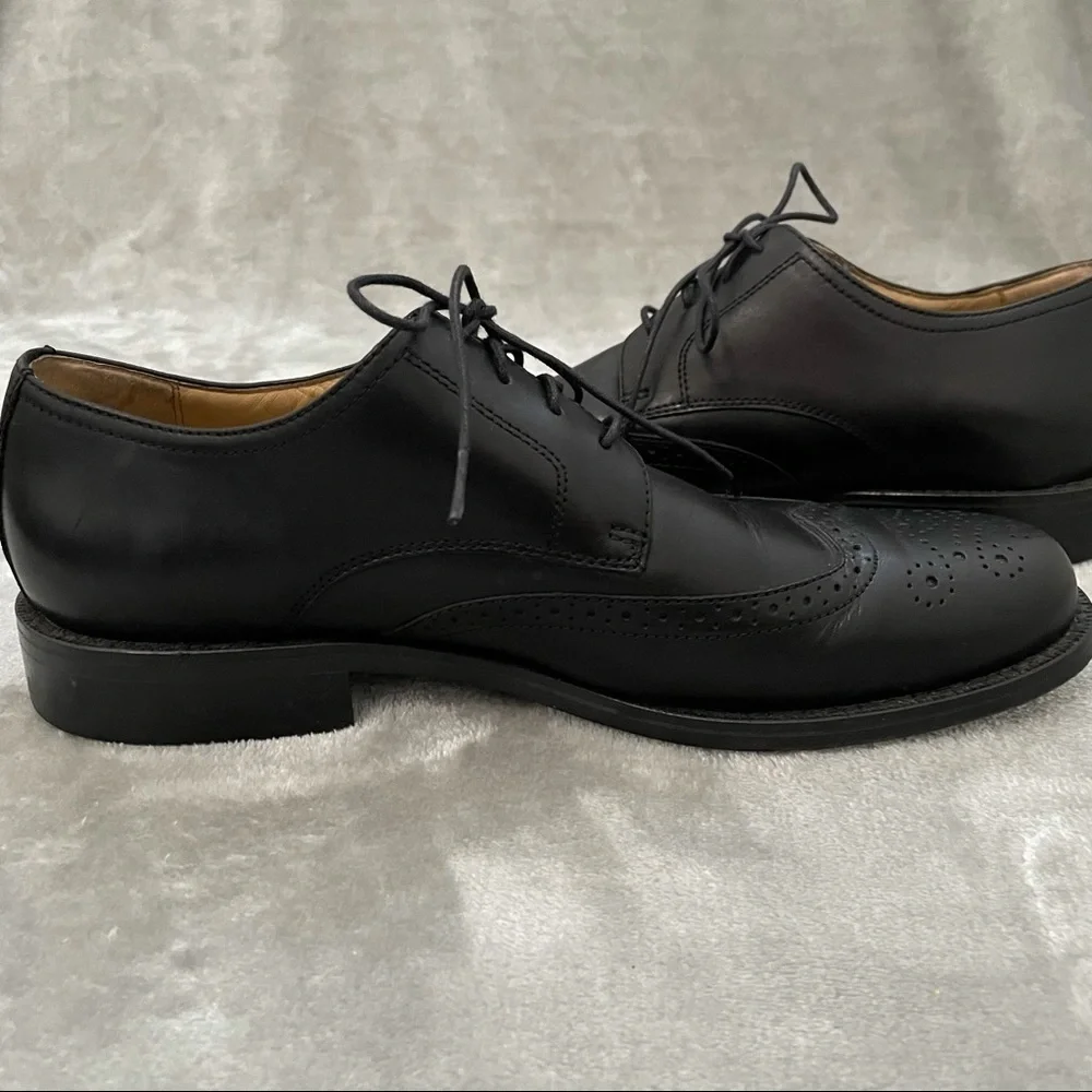 G.H. Bass & Co. Mr. Dylan Black Leather Wingtip Oxford Dress Shoes Men’s 9M